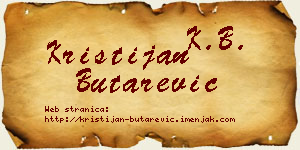 Kristijan Butarević vizit kartica